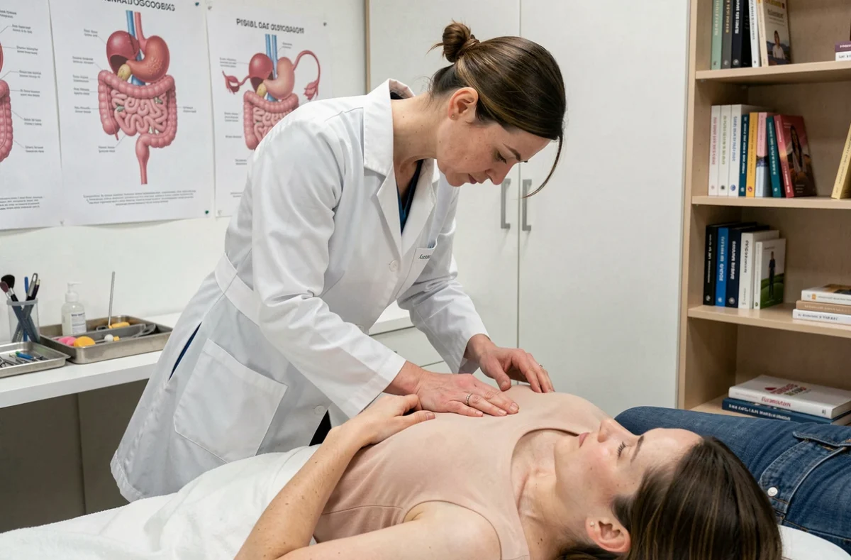 Cabinet Ostéo Viscérale à Angers, ostéopathe pratiquant une technique viscérale abdominale