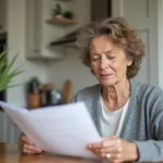 Femme lisant un document médical sur les maladies prises en charge à 100% par l'Assurance Maladie
