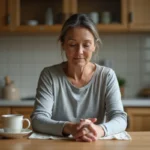 Femme massant sa main pour soulager une paresthésie, remède de grand-mère à la maison