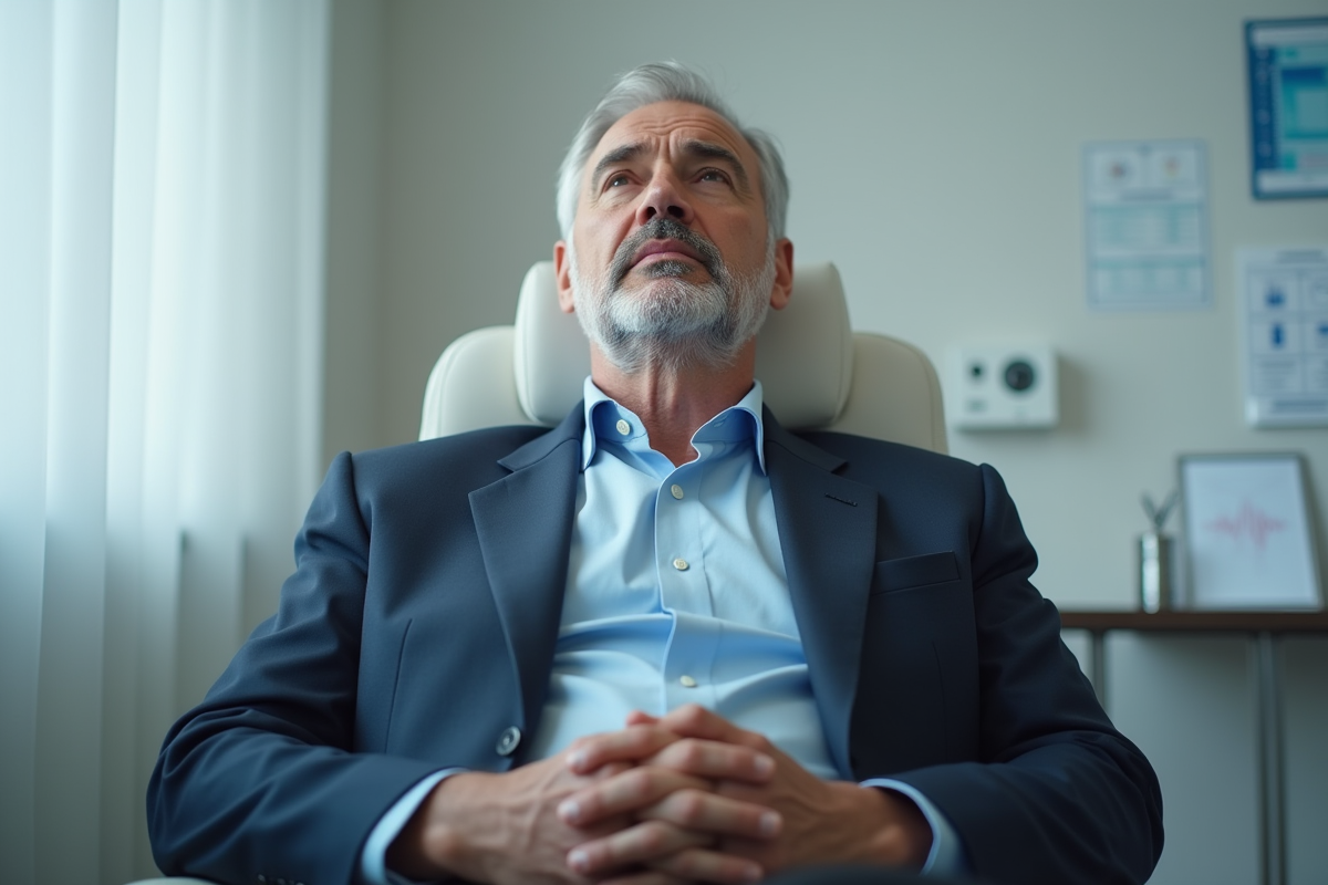 Homme inquiet lors d