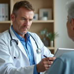 Medecin attentif écoute patient en consultation